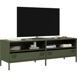 vidaXL TV omarica olivno zelena 135x39x43,5 cm hladno valjano jeklo | Shoptok.si