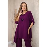 Kesi Włoski Set of blouse + pants with pendant dark khaki | Shoptok.si