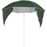  Suncobran za plažu s bočnim stijenkama zeleni 215 cm | shoptok.hr