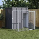 vidaXL Kokošnjak z izhodom antracit 165x251x181 cm pocinkano jeklo | Shoptok.si