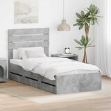  Krevetna konstrukcija s ladicama Betonski sivi 90 x 190 cm Siva 196 x 93 x 100 cm | Shoptok.si