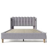Lumor Oblazinjena postelja 160x200 cm iz lanu – z vtičnicami za polnjenje in letvenim dnom – siva, (22151336) | Shoptok.si