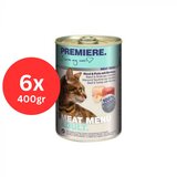 Premiere meat menu adult, vlažna hrana za mačke, govedina, ćuretina i škampi, 6x400g