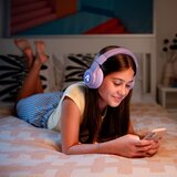 Lamax brezžične naglavne slušalke otroške z mikrofonom GlowKid1, roza | Shoptok.si