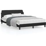 vidaXL Okvir kreveta s uzglavljem crno-bijeli 140x190 cm umjetna koža | shoptok.hr