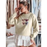 DStreet Bluza damske oversiz z sercami MADELIN jasnozielona Cene