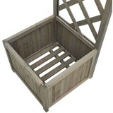 vidaXL vrtna pergola sa sadilicom siva od masivne jelovine | shoptok.hr