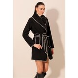 Bigdart 9130 Embroidered Stamp Coat - Black | ePonuda.com