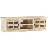  The Living Store TV omarica bela 130x30x36 cm trden mangov les - TV Omarica, (21498992) Cene