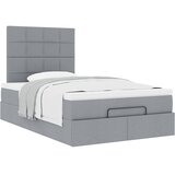  Otomanski krevet s madracem svijetlosivi 120x200 cm tkanine | shoptok.hr