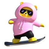 Auto igračka JWD Snowboard Teddy roze | Eponuda.com