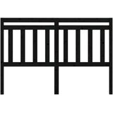  Uzglavlje za krevet crno 146 x 4 x 100 cm od masivne borovine | shoptok.hr