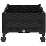  Vrtni saksija s kotačima Crna 80 x 40 x 29 cm PP | shoptok.hr