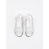 GOODIN White wedge sandals with an open heel | Shoptok.si