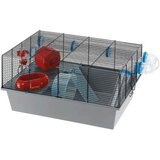 Ferplast kletka za hrčke in miške milos large, opremljena, siva - 58 x 38 x 30,5 cm u