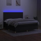  box spring s madracem LED crni 180x200 cm od tkanine | shoptok.hr