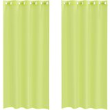 vidaXL Voile zavese z vponkami 2 kosa jabolčno zelene barve 140x245 cm | Shoptok.si