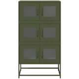 vidaXL Highboard Olive Green 68x39x123 cm Jeklo | Shoptok.si