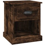 Maison Chic Nočna omarica - Nočna miza dimljeni hrast 39x39x47,5 cm inženirski les, (21688762) Cene