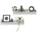  Zidne police 2 kom bijele 80 x 11,5 x 18 cm od iverice | Eponuda.com