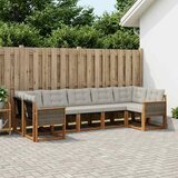  Set vanjskih sofa s jastukom 7 pcs Prirodna i Svjetlosiva | Eponuda.ba