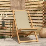 Ležaljka Bež Čvrsto teak drvo | shoptok.hr