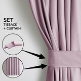  Curtain VELVET color powder pink style classic tape type of material - textiles velvet 140x245 AmeliaHome | shoptok.hr