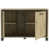 Livetastic Komoda Trondheim, Barva Hrasta, Črna | Shoptok.si