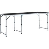  stol za kampiranje sivi aluminijski 180 x 60 cm | shoptok.hr