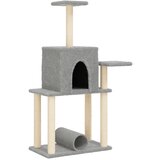  Penjalica za mačke sa stupovima za grebanje svjetlosiva 122 cm | Eponuda.com