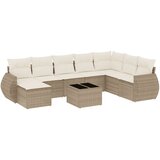  9-dijelni set vrtnih sofa s jastucima bež od poliratana | shoptok.hr