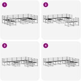  Set vanjskih sofa 10 pcs Bijela Čvrsto drvo akacije | shoptok.hr