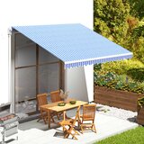 vidaXL Nadomestno blago za tendo modro in belo 4x3,5 m Cene