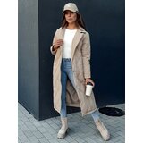 DStreet Płaszcz damski pikowany długi TRENDIFY beżowy | Shoptok.si