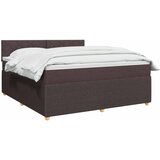  Boxspring krevet s madracem Tamno smeđa 180 x 200 cm Tkanina | shoptok.hr