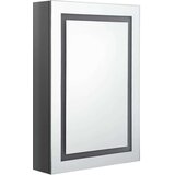 vidaXL LED kupaonski ormarić s ogledalom sjajni sivi 50 x 13 x 70 cm | shoptok.hr