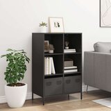  Visoka komoda crna 68x39x103 5 cm od čelika | shoptok.hr