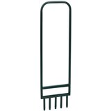 vidaXL Prezračevalnik trave s 5 votlimi zobmi zeleno prašno jeklo | Shoptok.si