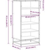  Stalak za cipele sonoma hrast 48x38x97,5 cm konstruirano drvo | shoptok.hr