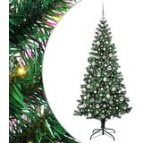  Umjetno predsvijetljeno božićno drvce Zelena 210 cm PVC i metal | shoptok.hr