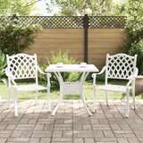  3-delni vrtni bistro set v beli barvi iz litega aluminija, (22015343) Cene