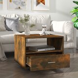 vidaXL Klubska mizica dimljeni hrast 55x55x40 cm konstruiran les Cene