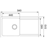 Franke 114.0288.543 Orion OID 611 pomivalno korito iz umetnega kamna | Shoptok.si