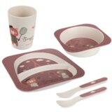 Canpol babies set za hranjenje 5 delova bonjour red