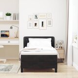  s opruga kutije s uzglavljem Crna 90 x 200 cm Baršun | shoptok.hr