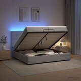  Krevet od pjene s madracem i LED-om Svjetlosiva 200 x 200 cm | shoptok.hr