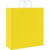  Papirnate vrećice 250 kom s ručkama žute 45x17x48 cm | shoptok.hr