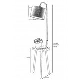 Opviq 534LUN2125 Podna lampa, siva | Eponuda.ba