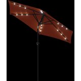  Vrtni suncobran s čeličnom šipkom LED terakota 225x225x212 cm | Eponuda.ba