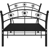  Okvir za krevet s nogometnim uzorkom crni metalni 90 x 200 cm | Eponuda.ba
